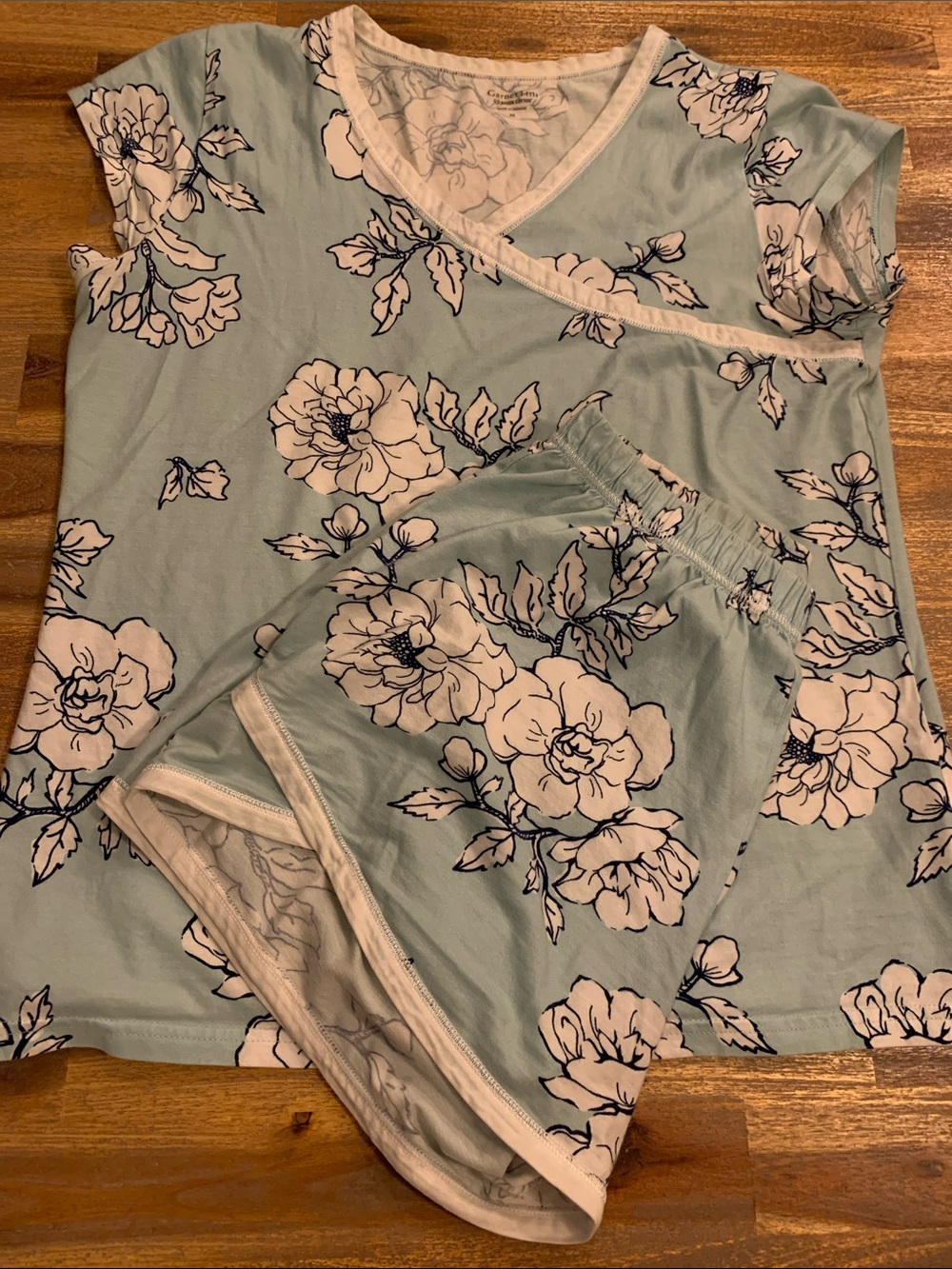 Garnet Hill Asian Wrap pajamas set. XS
